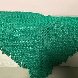 Handmade Green Crochet Shawl